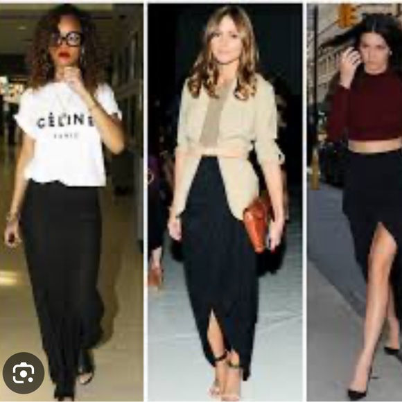 Vintage Y2K Moschino Jeans black long skirt long slit never worn s.40/6 Italy - Picture 2 of 11